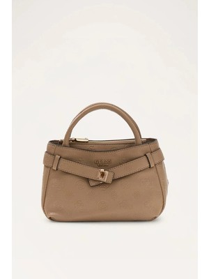 Guess Ella Logolu Küçük Kadın Bej El Çantası HWPD9746760-BIO