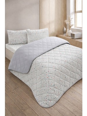 Ely Parker Tek Kişilik Pike Çift Taraflı Kapitone Pike ve Yatak Örtüsü Takımı – 160X230 cm Desenli (Çarşafsız)