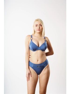 D Lingerie Bleu Kaplı Üçgen Bikini Takımı- DM1820