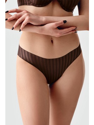 Cotonhause Kadın Lazer Kesim Slip Kahverengi Külot C3T1N2963