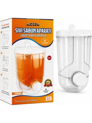 Awion Duvar Tipi Sıvı Sabunluk 500 1000 ml Kilitli
