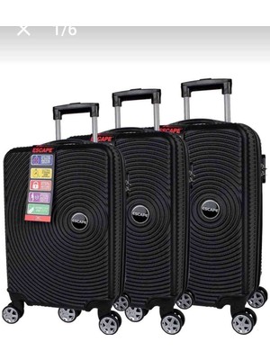 Escape Eskape  Abs Plastik 3lü Set Valiz