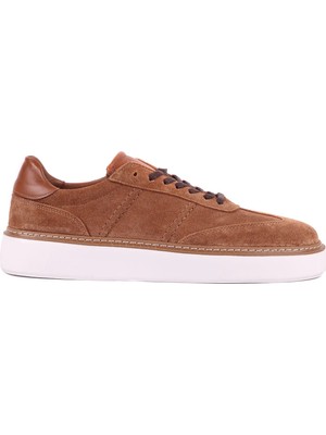 Shoetyle - Hakiki Süet Deri Taba Rengi Bağcıklı Günlük Erkek Ayakkabı - 250-3001