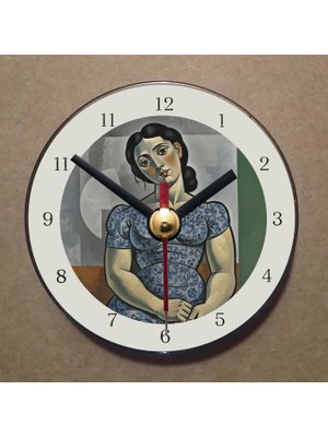 Bsb Picasso Tablosu Temalı Magnet Saat Buzdolabı Süsü Duvar Saati 10,5cm MS7035
