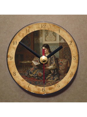 Bsb Osman Hamdi Bey Tablosu Temalı Magnet Saat Buzdolabı Süsü Duvar Saati 10,5cm MS7054