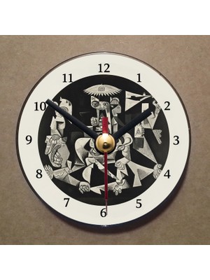 Bsb Picasso Tablosu Temalı Magnet Saat Buzdolabı Süsü Duvar Saati 10,5cm MS7032