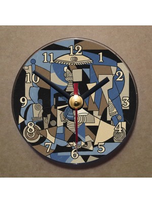 Bsb Picasso Tablosu Temalı Magnet Saat Buzdolabı Süsü Duvar Saati 10,5cm MS7002