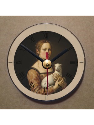 Bsb Da Vinci Tablosu Temalı Magnet Saat Buzdolabı Süsü Duvar Saati 10,5cm MS7025