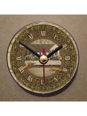 Bsb Da Vinci Tablosu Temalı Magnet Saat Buzdolabı Süsü Duvar Saati 10,5cm MS7012