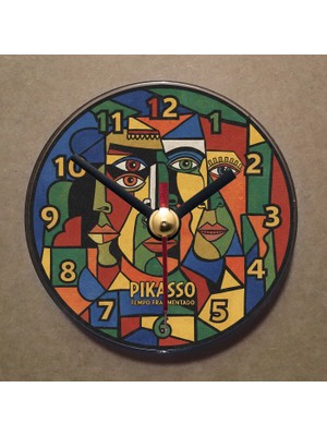 Bsb Picasso Tablosu Temalı Magnet Saat Buzdolabı Süsü Duvar Saati 10,5cm MS7005