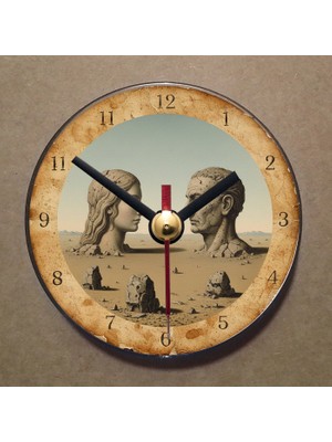 Bsb Salvador Dali Tablosu Temalı Magnet Saat Buzdolabı Süsü Duvar Saati 10,5cm MS7044