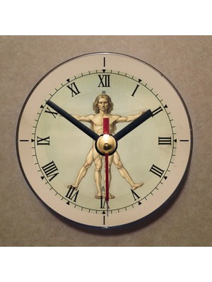 Bsb Da Vinci Magnet Saat Buzdolabı Süsü Duvar Saati 10,5cm MS7024