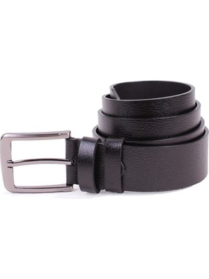 Dagoster DMK26-464DG Siyah 4 cm Hakiki Deri Erkek Kemer