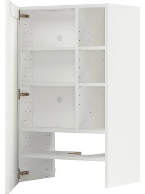 Ikea Metod Mutfak Duvar Dolabı, Aspiratör Dolabı, Enköpıng Beyaz Ahşap Görünümlü, G60.0 x D39.0 x Y1