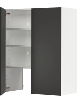 Ikea Metod Mutfak Duvar Dolabı, Nıckebo Mat Antrasit, G80.0 x D38.6 x Y100.0 Cm. 25 Yıl Garantili.