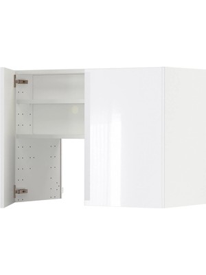 Ikea Metod Mutfak Duvar Dolabı, Beyaz, G80XY60 Cm, Modern Aspiratör Dolabı, Esnek Mutfaklar Için Ide