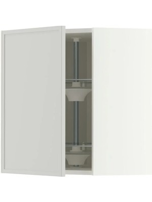 Ikea Metod Mutfak Duvar Dolabı Aspudden Açık Gri Köşe, G67.5 x D67.5 x Y60.0 cm