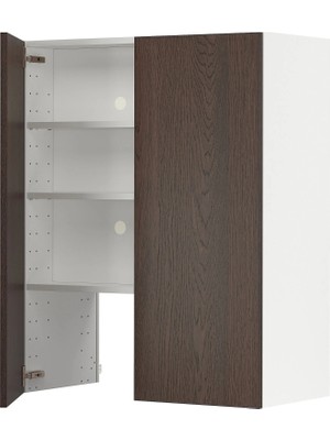 Ikea Metod Mutfak Duvar Dolabı Aspiratör Dolabı Sınarp Kahverengi, G80.0 x D38.9 x Y100.0 cm – Moder