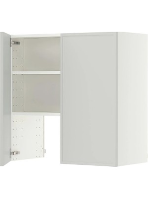 Ikea Metod Mutfak Duvar Dolabı Aspiratör Dolabı, Aspudden Açık Gri, G80.0 x D38.6 x Y80.0 cm