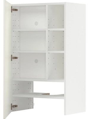 Ikea Metod Mutfak Duvar Dolabı, Beyaz Veddınge Aspiratör Dolabı, G60 x D38.6 x Y100 cm