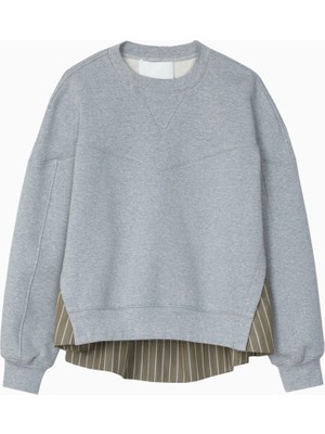 3.1 Phillip Lim French Terry Poplin Detaylı Tasarım Kadın Sweatshirt