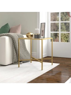 Vivense Ell Gold Metal Cam Yan Sehpa