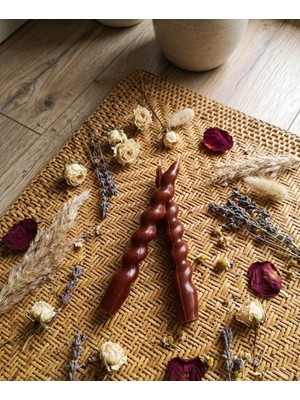 Drn Kiremit Renkli Spiral, Burgulu Pinterest Modeşamdan Mum 2' Li Set