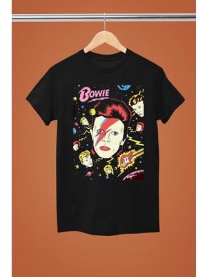 Magors David Bowie Baskılı %100 Pamuklu Regular Kalıp Tshırt