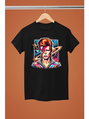 Magors David Bowie Baskılı %100 Pamuklu Regular Kalıp Tshırt