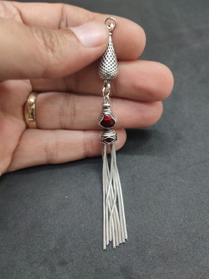 İskeçe Tesbih 475 Ayar Gümüş Tesbih Püskülü BLK2019
