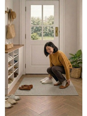 Bonny Home Toprak Antre Paspası Kapı Içi Mekan Giriş Halısı Kapı Önü Porlo -7130