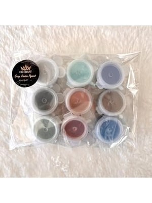 Belirtilmemiş 9 Adet Boyası Reçine Toz Pigment Seti Şeffaf Reçine Pigment Set