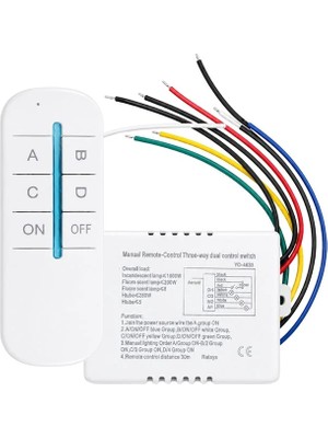 Weko WK-28838 4 Kanallı Uzaktan Kumandalı Aydınlatma Kontrol Anahtarı Avize Modülü