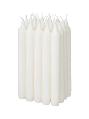 Belirtilmemiş 20 Li Şamdan Mumu Beyaz 19CM, Beyaz