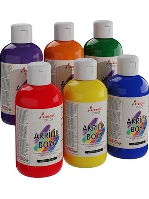 Belirtilmemiş Ara Renkler Akrilik Boya 6'lı Set 6X250 gr