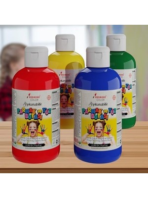 Belirtilmemiş Ana Renkler Parmak Boyası 4'lü Set 4X250 gr