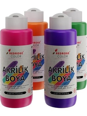 Belirtilmemiş Ara Renkler Akrilik Boya 4'lü Set 4X120 ml