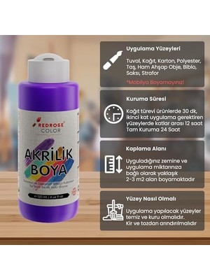 Belirtilmemiş Mor Akrilik Boya 120 ml