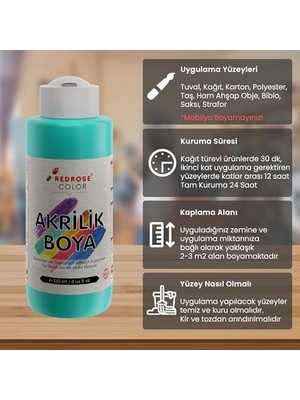 Belirtilmemiş Turkuaz Akrilik Boya 120 ml