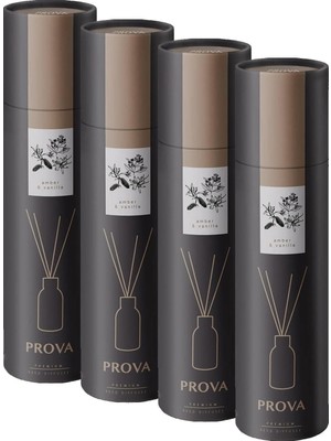 Belirtilmemiş Prova Bambu Çubuklu Oda Kokusu Vanilya Ferahlığı 100 ml (4 Paketi)
