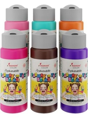 Belirtilmemiş Tamamlayıcı Renkler Parmak Boyası 6'lı Set 6X60 ml