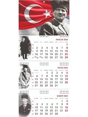 Belirtilmemiş 2025 Atatürk Gemici Duvar Takvimi - Ayyıldız