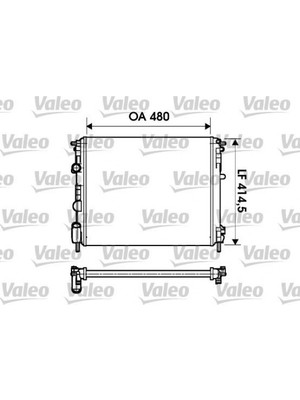 Valeo Almparca Radyatör Clio Ii-Kng-Logan1.5 Dci-1.6 16V-1.9 DTI-K4M Ac Mek 480X414.5X23