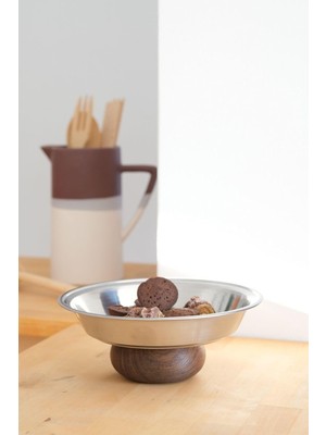 Belirtilmemiş & Ahşap Ayaklı 21 cm Salata Kısır Meyve Sunum Tabağı