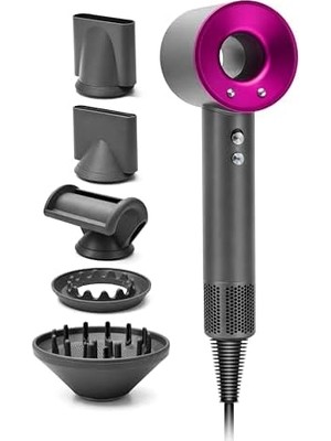 Belirtilmemiş Ionizerpro 5 Başlıklı 2026 Iyonizerli Plazma Saç Kurutma Fön Makinesi Askı Aparatı Dahil (Pembe)