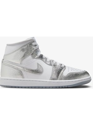 Nike Air Jordan 1 Mid Se 'metallic Silver' (W) Sparksole