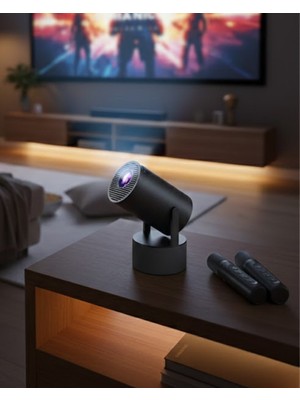 Cm Store Akıllı Projeksiyon Cihazı Karaoke Mikrofonlu 1080P Android