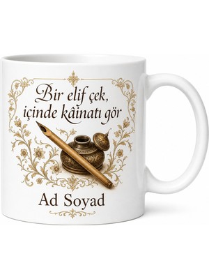 Tupya Gift Hat Yazanlara Ince Yazı Divit Kamış Kalem Geleneksel Sanat Kupa Hediye Bardak