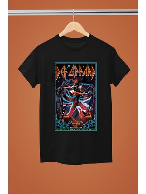 Magors Def Leppard Baskılı %100 Pamuklu Regular Kalıp Tshırt