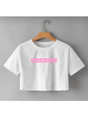 Nigrum Pardus Nıgrum Pardus Black Pink Baskılı Yeni Sezon Kısa Kollu Kız-Bebek Çocuk Crop T-Shirt